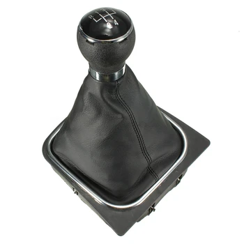 

5 Speed Gear Shift Knob Gaitor Boot Leather For GOLF MK5 MK6 JETTA 2005- 2014