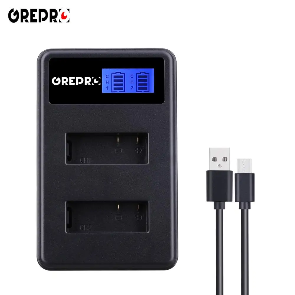 4 шт. PG1050 SJ4000 sj5000 sj6000 sj7000 батарея + ЖК дисплей двойное зарядное устройство для