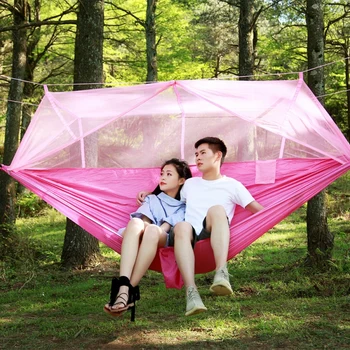 

Hammock Ultralight Parachute Hammock Hunting Mosquito Net Double Lifting Outdoor Furniture Hammock