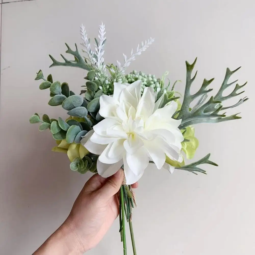 

5PCS/LOT Wedding Bouquet Artificial Silk Flower European Style Fresh Bridesmaid Bouquet Wedding Supplies Table Decoration