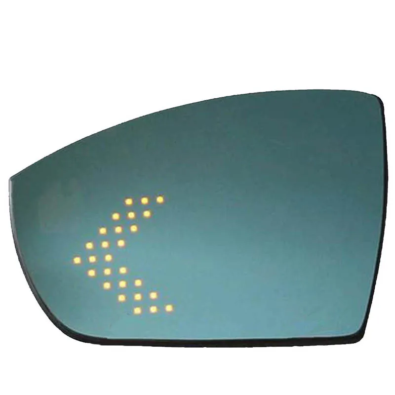 Динамический светодиодный сигнал поворота лампа Резервное копирование зеркало синий широкий угол обзора с подогревом Замена стекло Подложка для Ford Kuga escape ecosport - Цвет: For eco spot