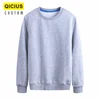 Men's Round Neck 100% Cotton Plus Velvet Long-Sleeved Sweater Custom Printed Embroidery Logo Casual Solid Color Warm Sweater 3xl 2