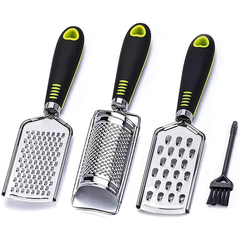 Kitchen Cheese Grater Lemon Zester, 3 Graters Set, Easy To Grate or
