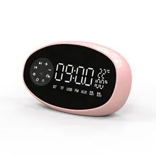 Цифровой светодиодный Будильник часы с режимом включения по таймеру ночные светильники Температура настольные часы с FM радио usb bluetooth динамик Беспроводной сабвуфер