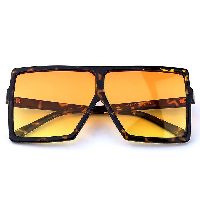 NYWOOH Винтажные Солнцезащитные очки для женщин и мужчин, негабаритные солнцезащитные очки для женщин, ретро бренд, большая оправа, красные очки UV400 - Цвет линз: Black Yellow