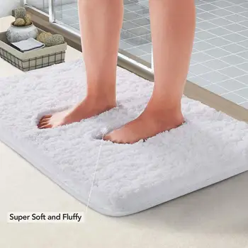 

Non-Slip Carpet-Soft Plush Fluffy Bath Mat For Bathroom Floor Super Soft Washable Bath Mat For Home Or Office