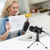 Video Microphone Kit 3.5mm Plug Home Stereo MIC Desktop Tripod for PC YouTube Video Skype Chatting Gaming Podcast Recording ► Photo 3/6