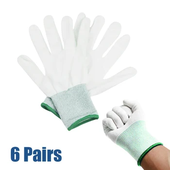 

6Pair For Car Vinyl Wrapping White Nylon Gloves Application Tools Left & Right