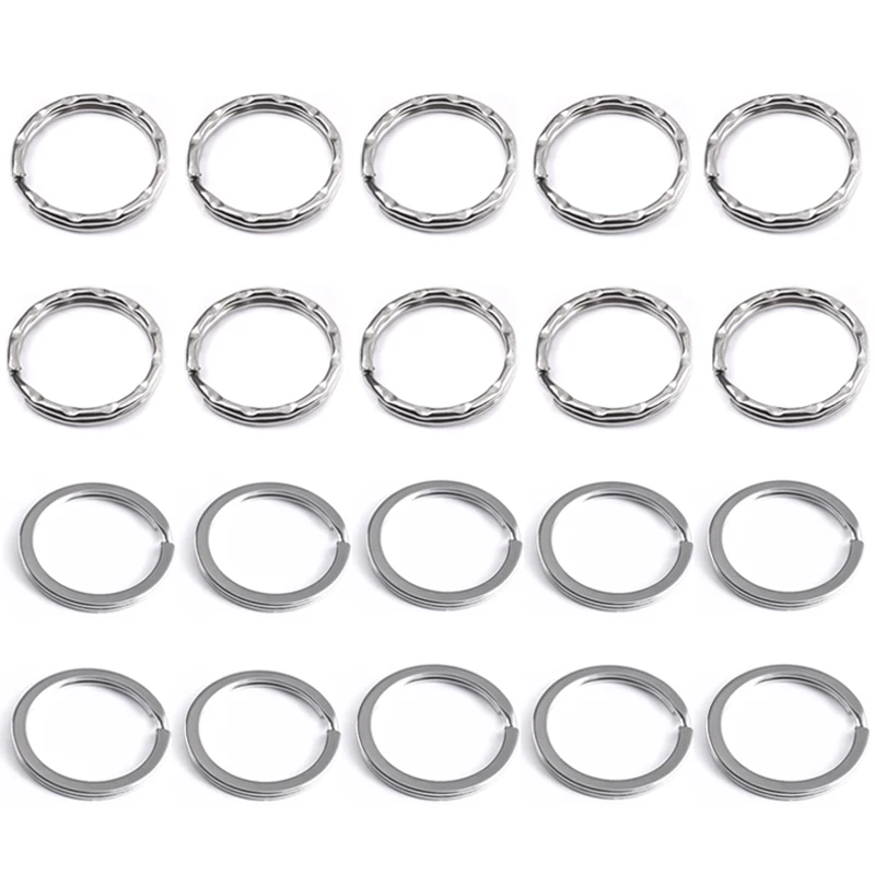 

10/50pcs 28mm Metal Key Ring Open Jump Rings Double Loops Silver Color Split Ring Connectors for DIY Jewelry Finding Accessories