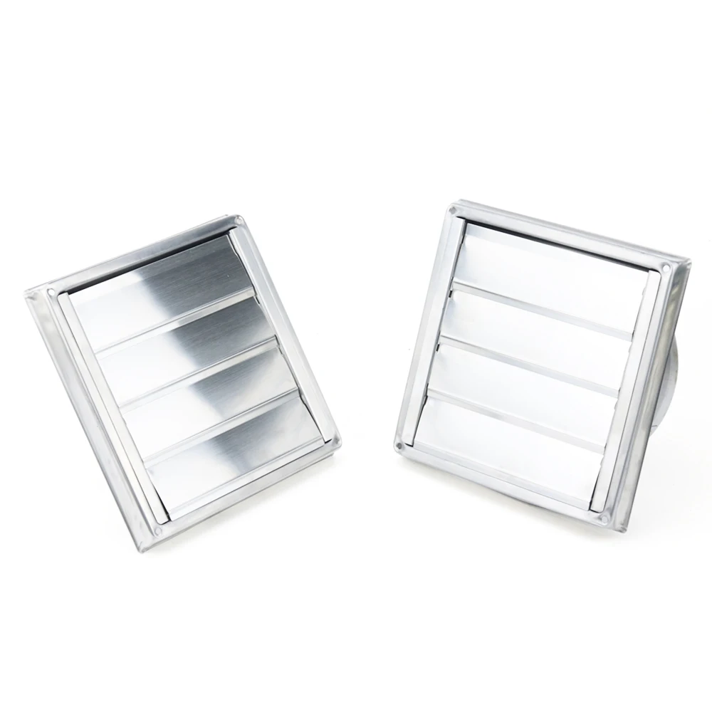 Air Vent Grille 100/125/150mm Stainless Steel Air Vent Duct Grill Wall Square Bathroom