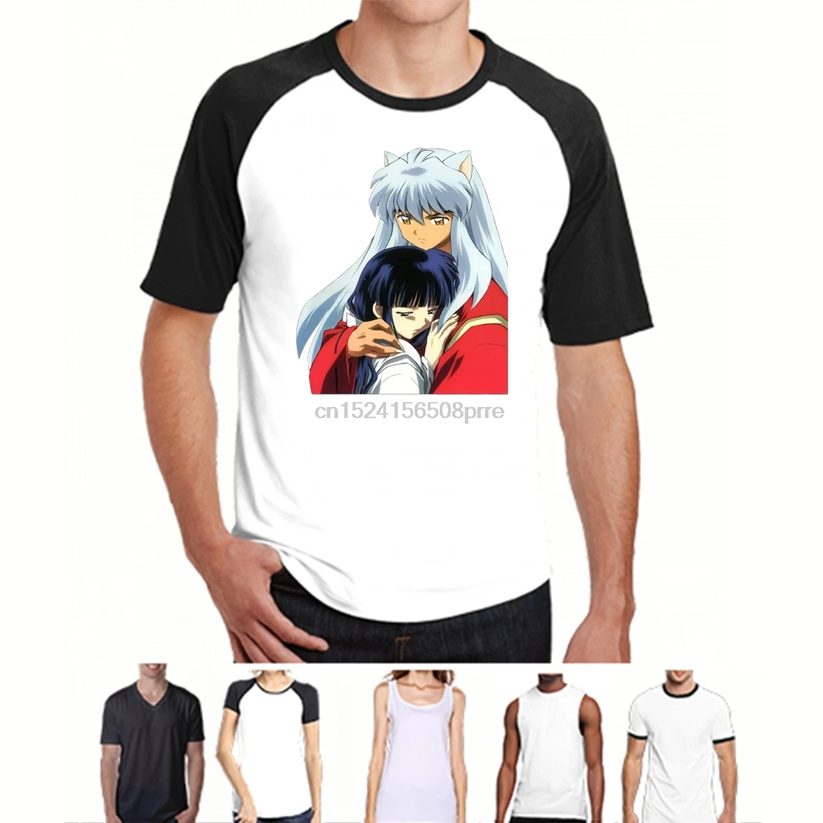 Доставка SF сезон осень-зима Для Мужчин's Кикье inuyasha хлопковая футболка с