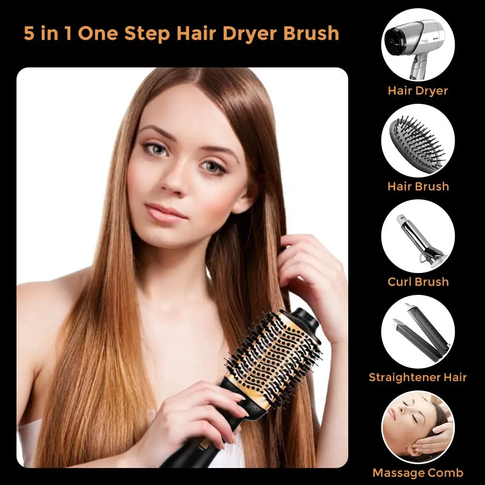 3 в 1 одношаговый фен и щетка для выпрямления волос щипцы завивки электрическая
