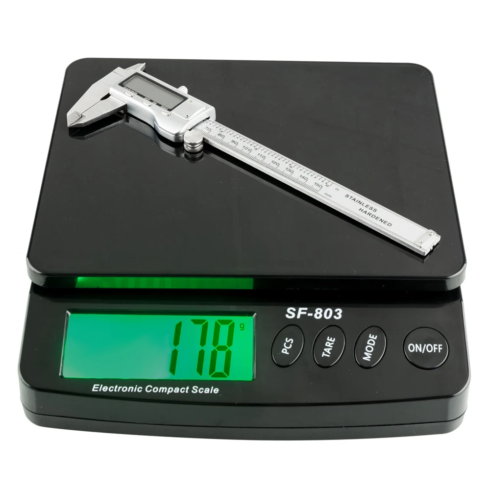  SF-550 30KG/1G LCD 5 Digits Postal Scale Kitchen Scale Black P7Ding - 4000562101364