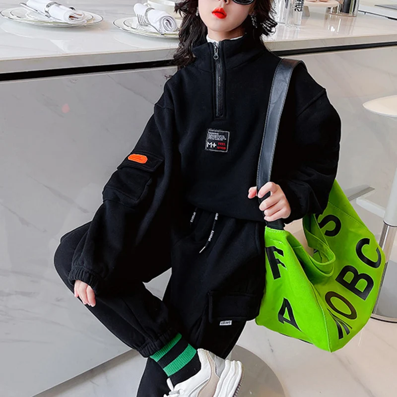 Maat 110 170 Kinderkleding Winter Nieuwe Jongens En Meisjes Fleece Trui Pak  Hooded Pluche Sportkleding Kinderen pak Hooded|Kledingsets| - AliExpress