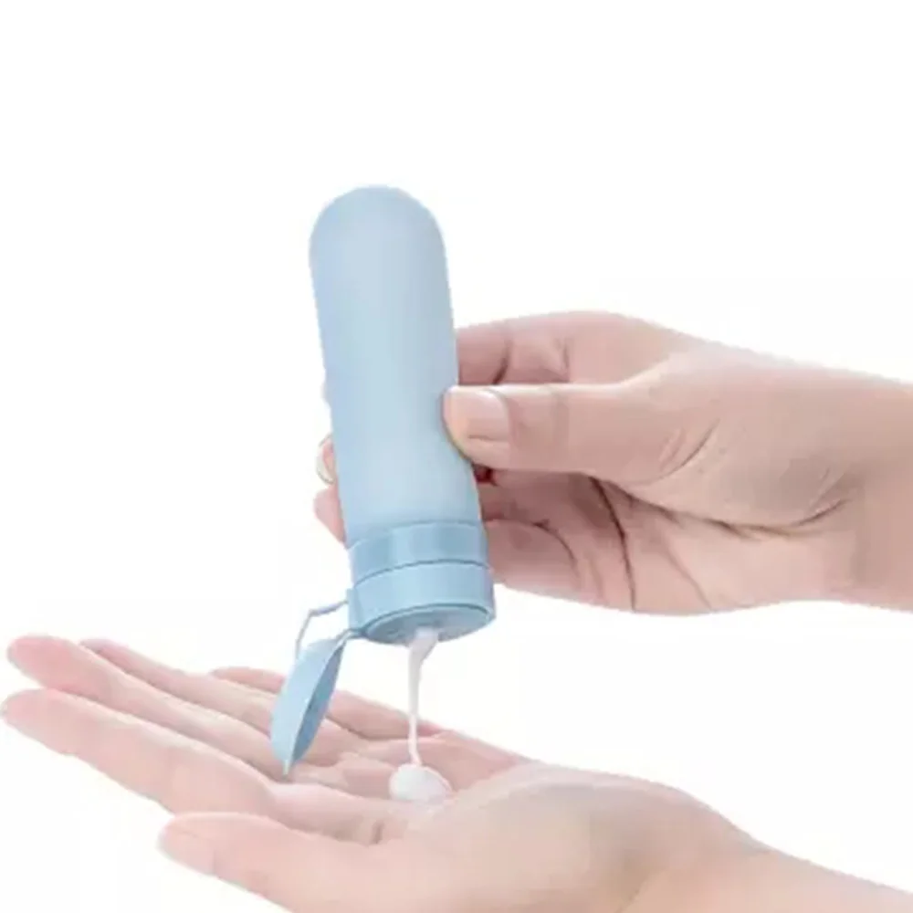 

3pc Travel Silicone Bottle Set Portable 50ml Shampoo Shower Gel Container new