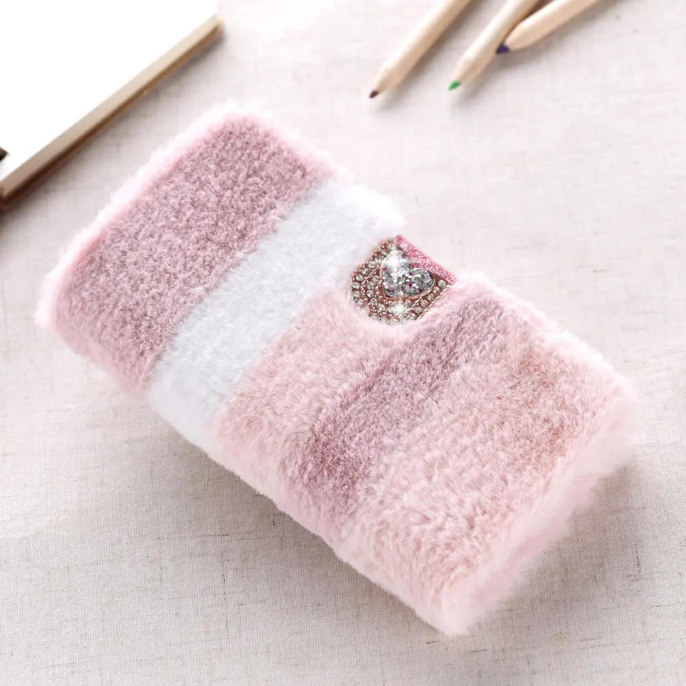 LLZ.COQUE Бумажник Стенд флип чехол для телефона для samsung Note 9 10 5G S10 S10e S9 S8 S7 Plus Edge Магнитный меховой плюшевый чехол