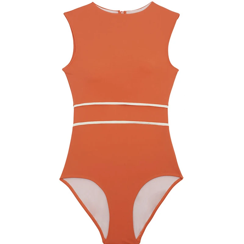 Women's One Piece Swimwear Summer Beach Bathing Suit Solid Monokini Open Back Swimsuit Padded Beachwear Korea Style women swim dresses