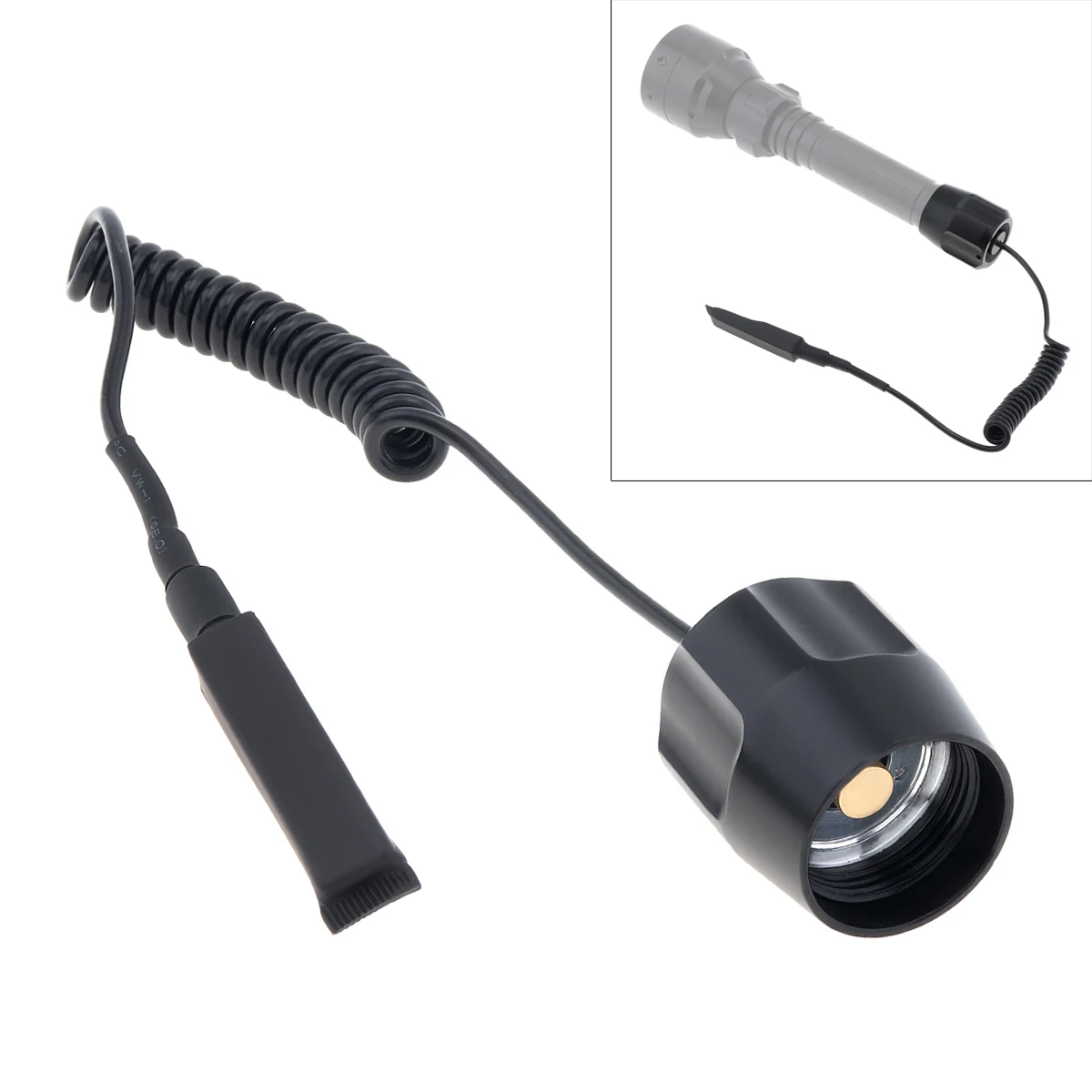 

2 Buttons full metal Remote Pressure Switch stretchable tail switch Fit for T50 Zoomable LED Torch Tactical / Hunting Flashlight