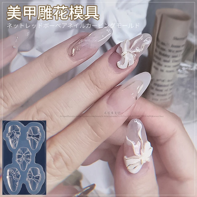 Butterfly Bow Carving Mould For Nail Art Decoration Fashion 3D