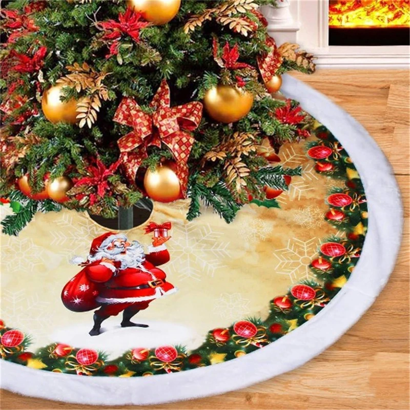 Целостность 98 см Рождественское украшение для дома натальные натальное дерево юбки год украшения Юбки для ёлки меховой ковер