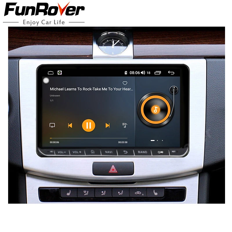 Discount Funrover 2 Din Octa Core Android9.0 Car dvd gps multimedia stereo For Volkswagen Golf Polo B6 B7 Jett Radio navi DSP 4G 64G LTE 1