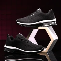 Men Women Sneakers Simple Solid Color Breathable Air Cushion Lightweight Sports Running Shoes Red Unisex Jogging Big Size 35-46