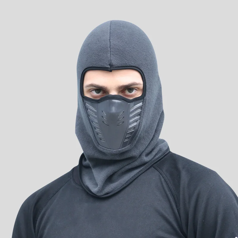 Мужская и женская мотоциклетная зимняя тактическая маска-призрак, маска CS для шеи, теплая маска для лица, Спортивная уличная термальная Лыжная флисовая маска для лица