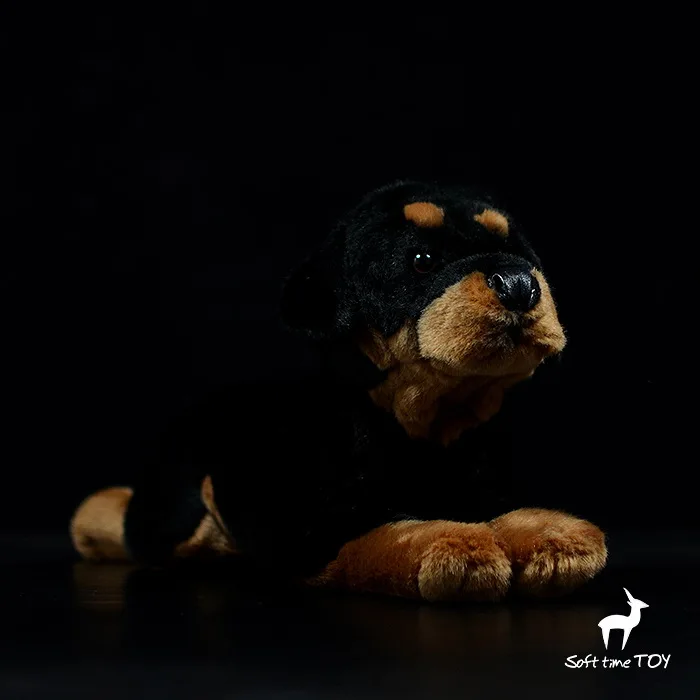 

Cute Rottweiler plush toy soft children's pillow dolls birthday gifts lying dogs toys shops