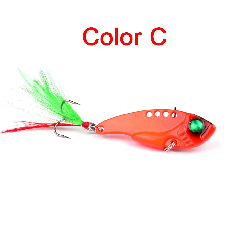 

1pcs/winter Sea fishing Bionic bait rotating VIB sequins 5.5cm/11g Artificial 3D eyes Fishing crank bait Wobbler Fishing tackle