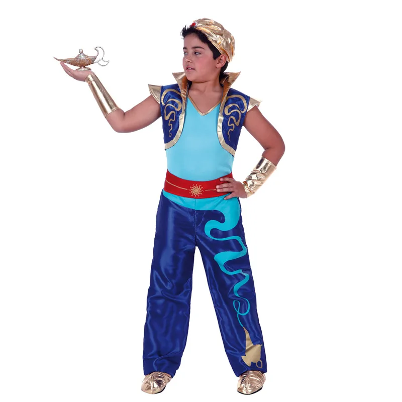 Kids-Boys-Elf-Aladdin-Prince-Costumes-Adult-Man-Arabian-Lamp-Jumpsuit-Father-Carnival-Party-Halloween-Cosplay (2)