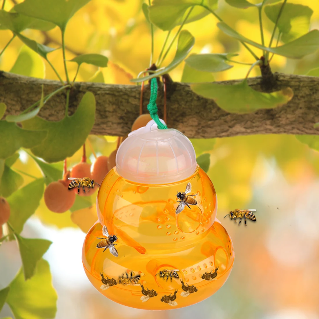 

3Pcs Non-Toxic Wasp Traps Bee Catcher Beekeeping Equipment Tools - Orange
