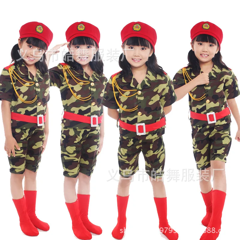 

Children Army Costume Uniforms Performance Clothing Men And Women Children Small Soldier Clothing CHILDREN'S Dance Performance C