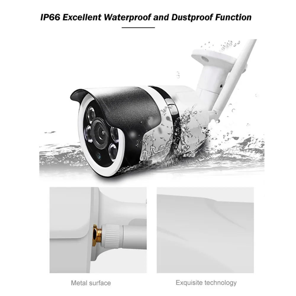 2Mp 1080P V380/Yoosee App Ir Night Vision Ip Bullet Camera Outdoor Water-Proof Home Security Intercom Cctv Baby Monitor