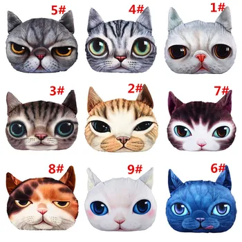 

3D Doll Kids Gift Plush Face Cat Soft Pillow Case Cute Home Christmas Doll Birthday Gift Cover Decor Cushion Toy Throw Big