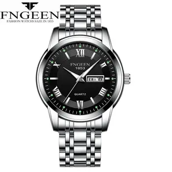 

Relogio FNGEEN Brand Quartz Watch Mens Watches Men Waterproof Double Calendar Day Fashion Style Luminous Male Clock Montre Homme
