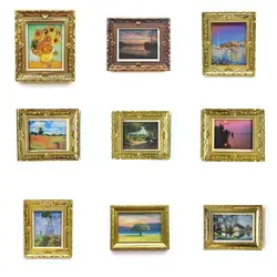 Cadre Photo Miniature pour Mini maison de poupée 1:12, peinture à l'huile, bricolage décoratifs K3P3 