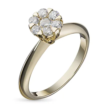 

Yellow gold ring with diamonds e0301kts06183200