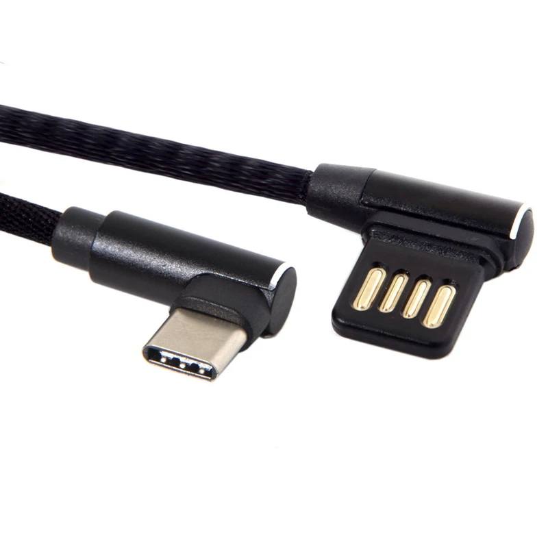 Usb C 3 1 type на угловой левосторонний правосторонний разъем 90 градусов 2 0 кабель для