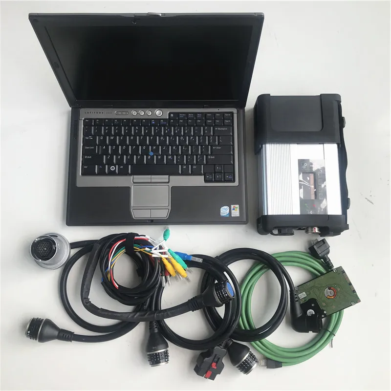 SD Подключение C5 MB Star C5+ Диагностика ноутбука D630 4g ram+ программное обеспечение 320G HDD MB Автоматическая диагностика C5 SD подключение wifi сканер