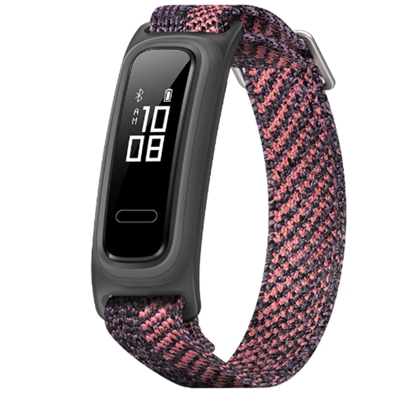 pink Смарт-браслет huawei Band 4e с двойным ремешком и обувным режимом для баскетбола и передачи данных, водонепроницаемый спортивный Смарт Браслет - Цвет: pink