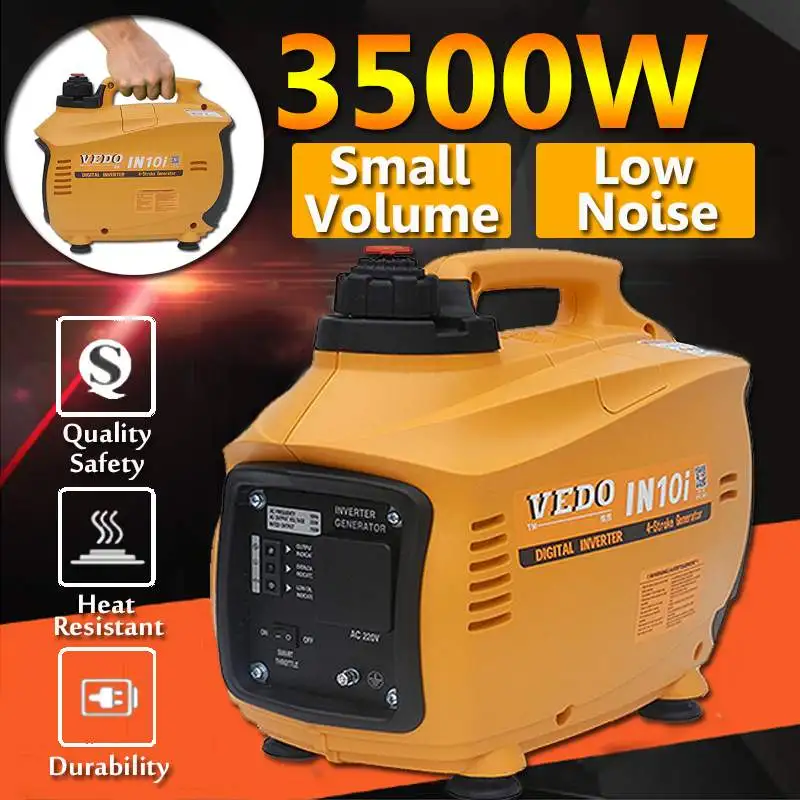 

Efficient 3500W 3L Digital Car Gasoline Inverter Generator 3.5KW Petrol Gasoline Generator Outdoor Powers Supply Energy Storage