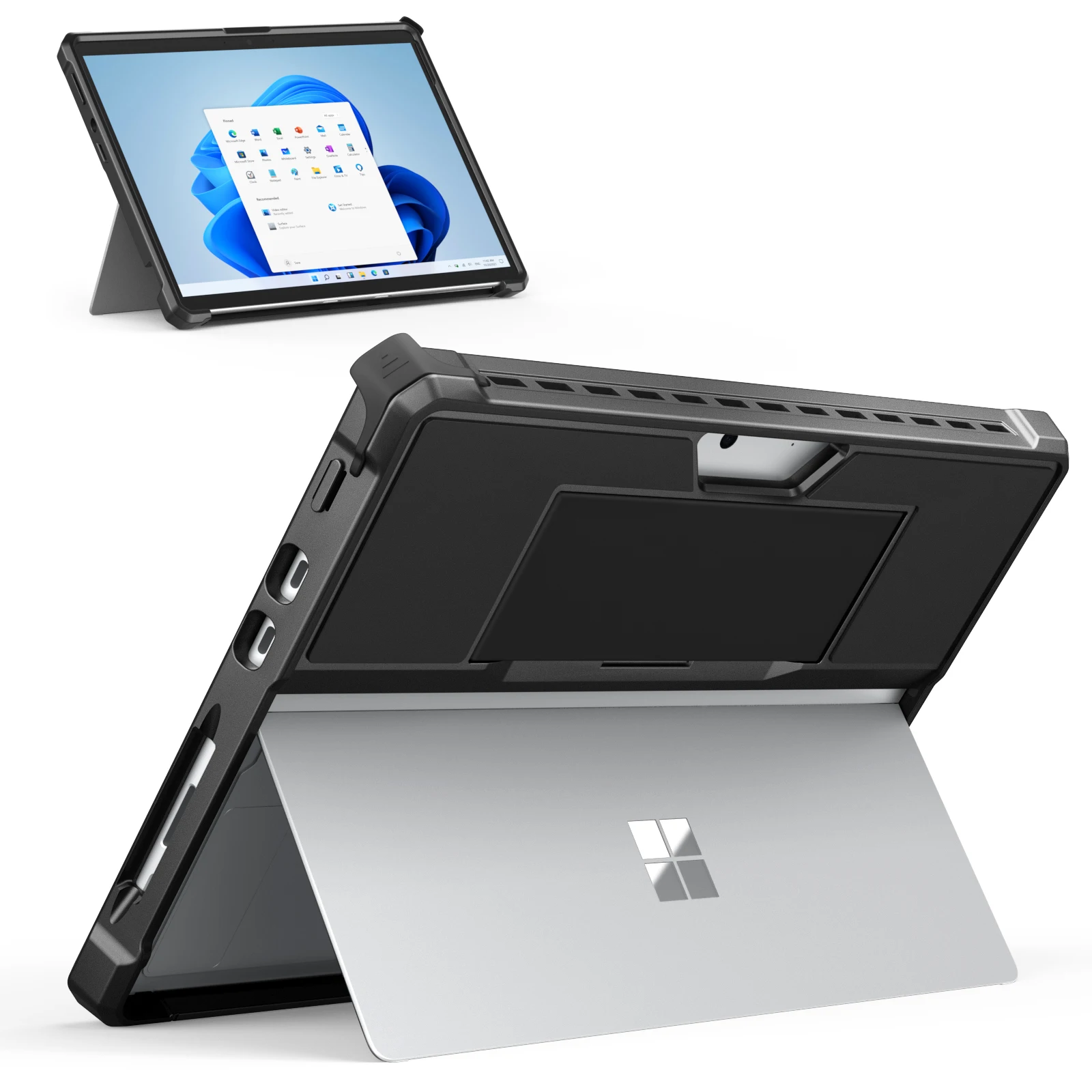 Moko para Microsoft Surface Pro 813 Touchscreen 2023 Lançamento Tablet Tudo-em-um Capa Protetora Áspera com Alça de Mão Case