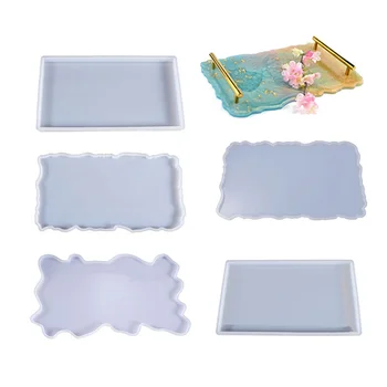 

Crystal Epoxy Resin Mold Fruit Plate Casting Silicone Mould Handmade DIY Crafts Tray Making Tools
