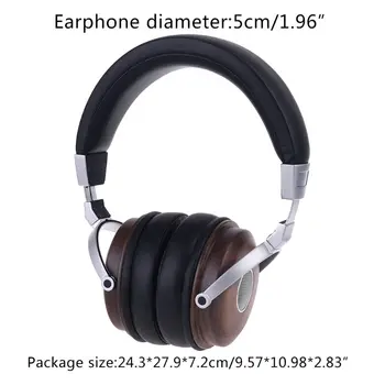 

Foldable 3.5mm Stereo Wooden Over-ear Earphone Headphone Headset for PC Laptop Cellphone Tablet MP3 Computer