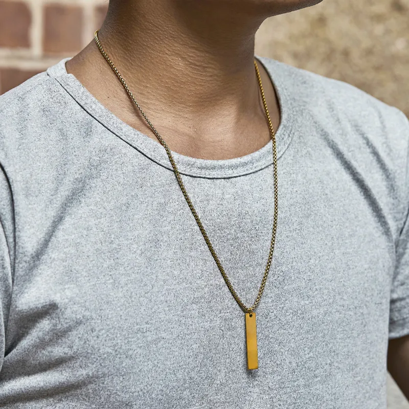 2020 Fashion Rectangle Pendant Necklace 