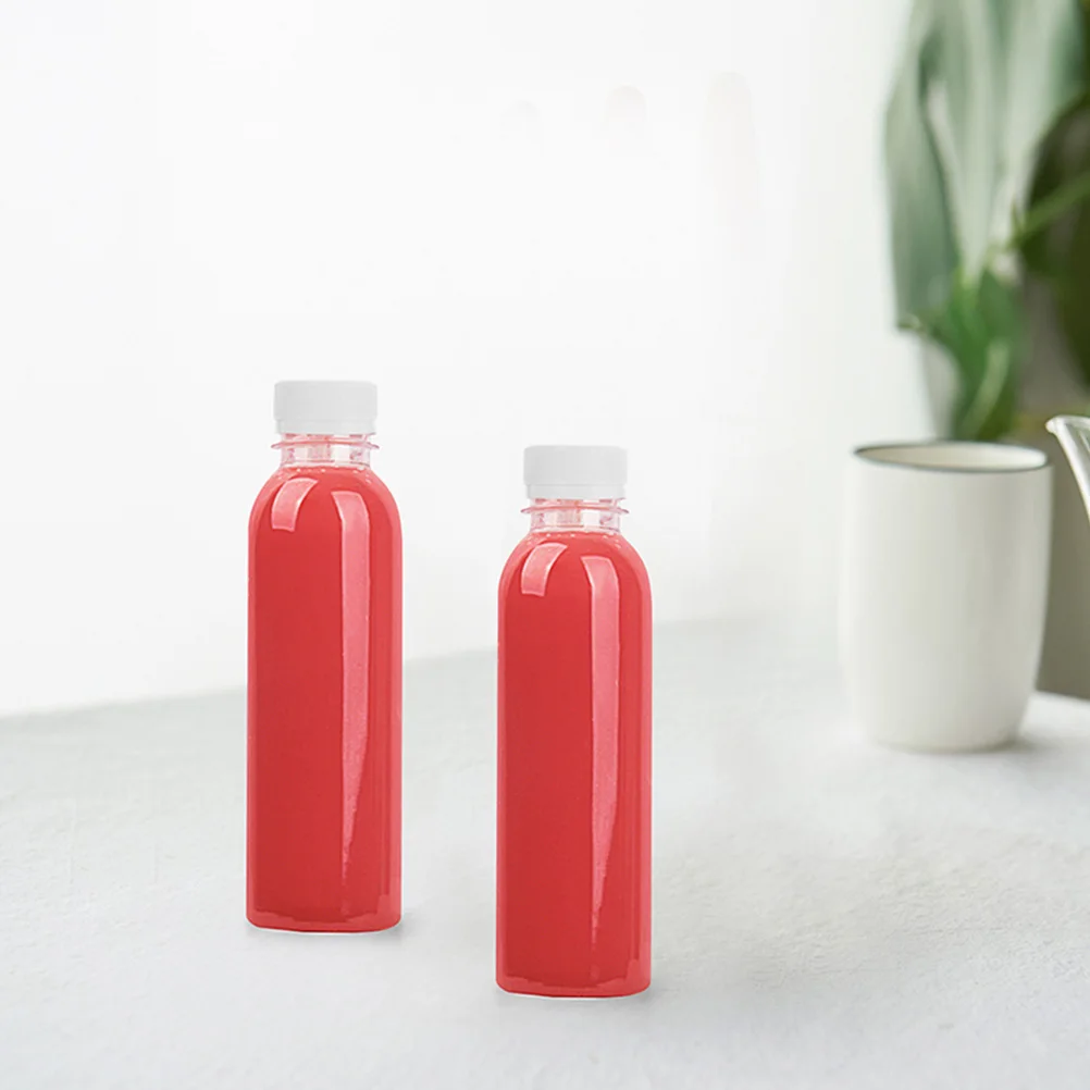 Lot De 10 Bouteilles De Boisson En Plastique Pain D'Épice - 500 Ml - Transparentes Avec Bouchon Paille - Récipient Festif Noël