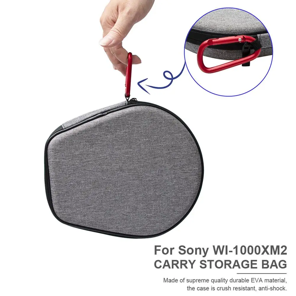Hard EVA Headphone Carrying Case For Sony WI 1000XM2 Shockproof Portable Wireless Headset Protective Shell Travel Storage Bag