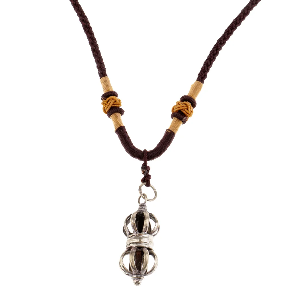 #*Cheap Nepal Crafts Collectible Tibetan Buddhist Copper Prayer Vajra Pestle Pendant with Rope Fashion Jewelry