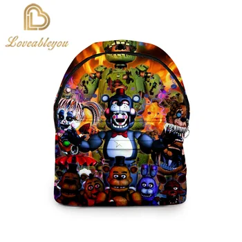 

Game Five Nights At Freddy's Printed Backpack Children School Bags Kids Kindergarten Bag Freddy Action Figure Toys Baby Gifts