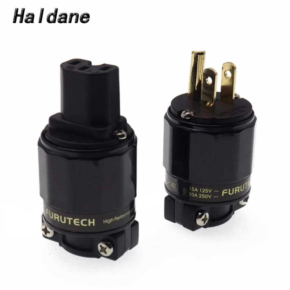 Haldane пара HIFI FI-11-N1M(G) США Версия Позолоченный разъем питания серии разъем питания для DIY AC Шнур питания Кабель